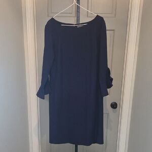 Lagerfeld Navy Long Sleeve Dress, Size 12